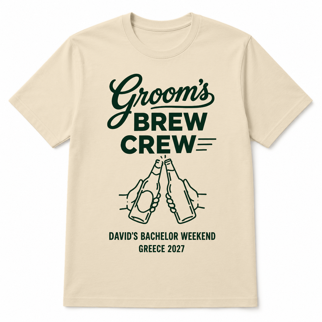 Groom´s Brew Crew Personalised Tshirt