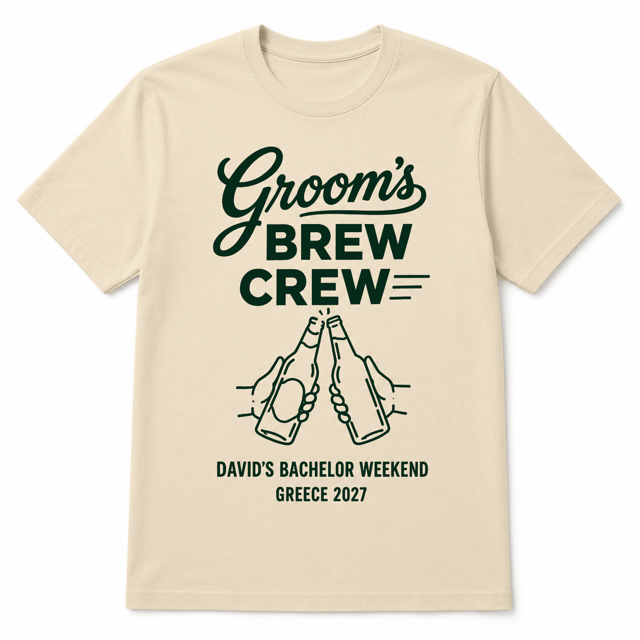 Groom´s Brew Crew Personalised Tshirt