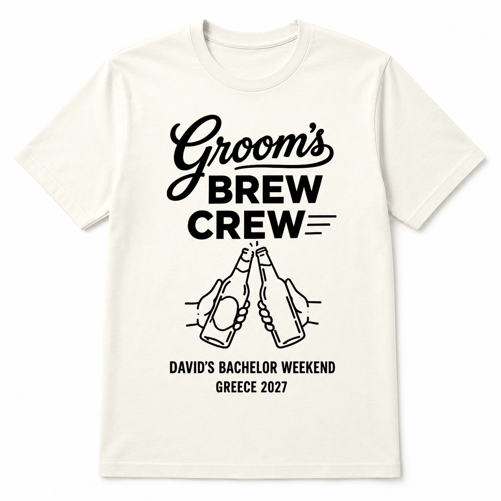 Groom´s Brew Crew Personalised Tshirt