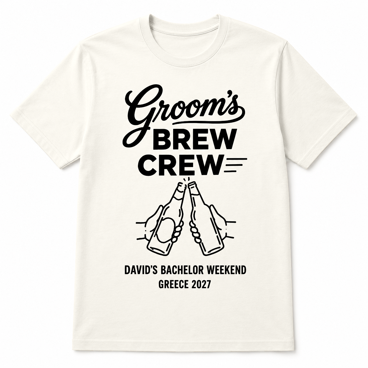 Groom´s Brew Crew Personalised Tshirt