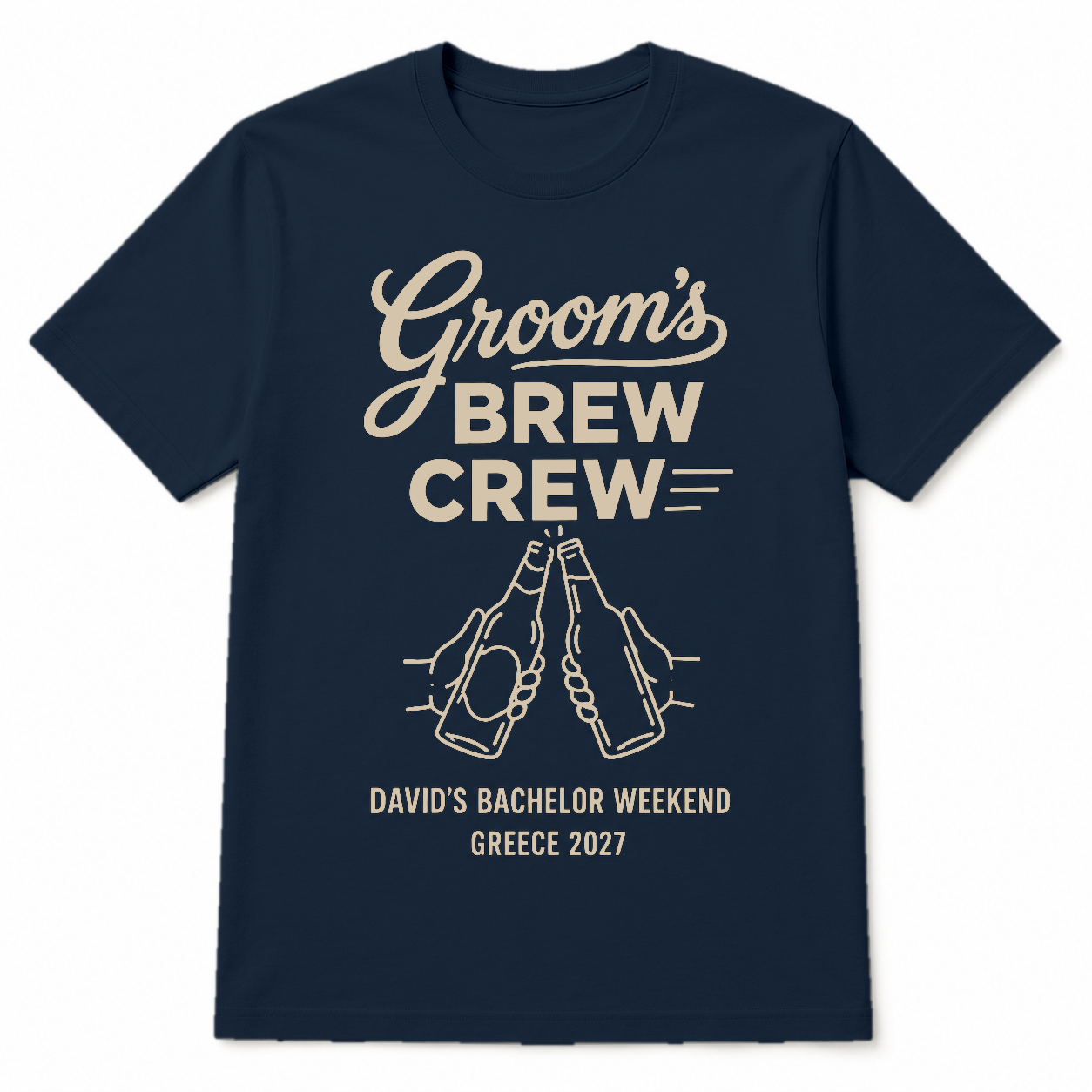 Groom´s Brew Crew Personalised Tshirt