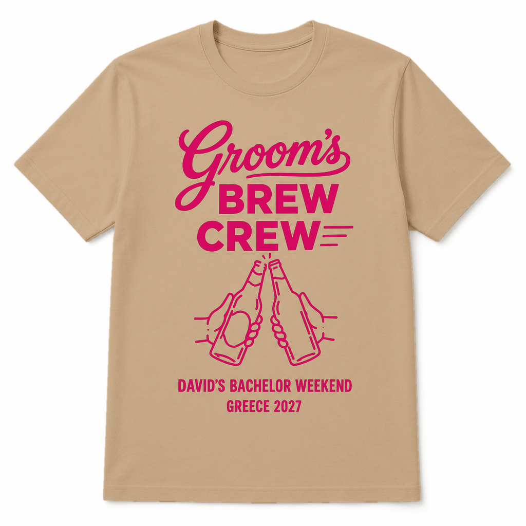 Groom´s Brew Crew Personalised Tshirt