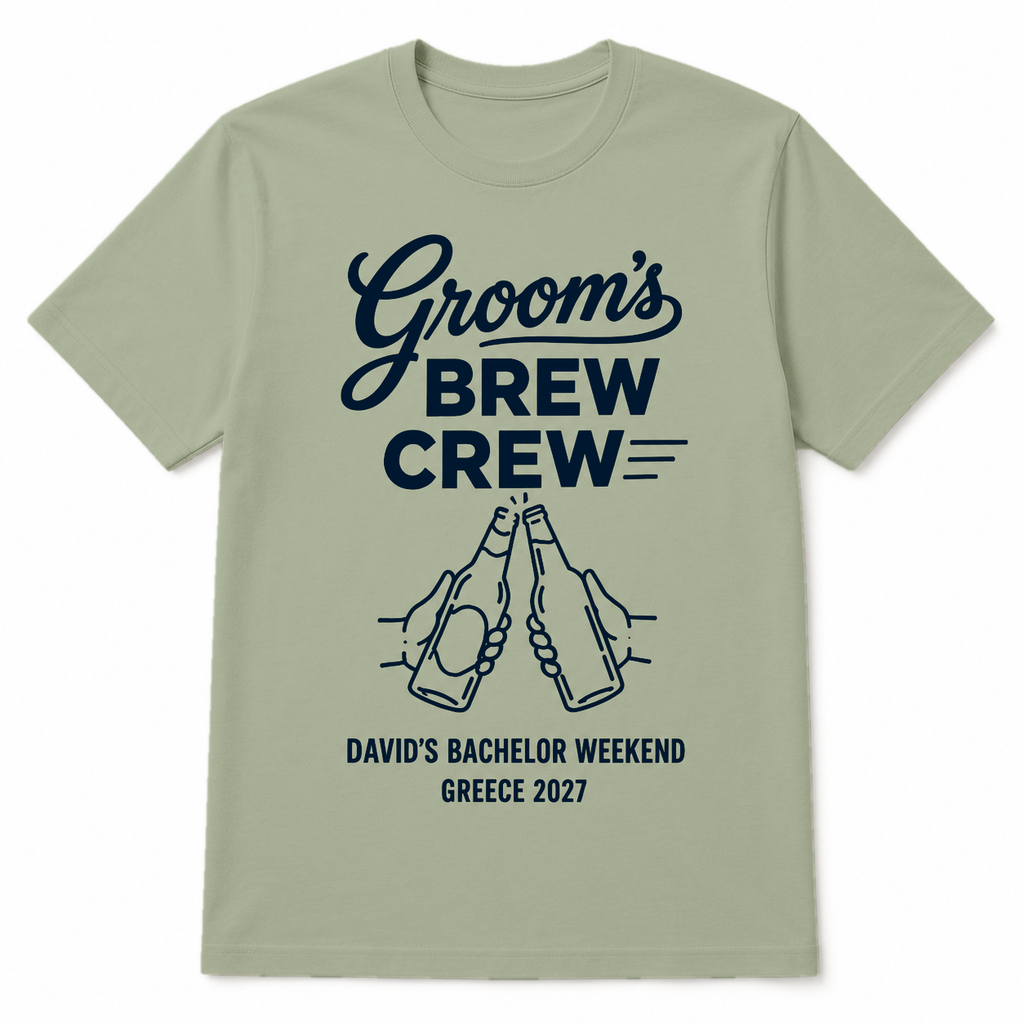 Groom´s Brew Crew Personalised Tshirt