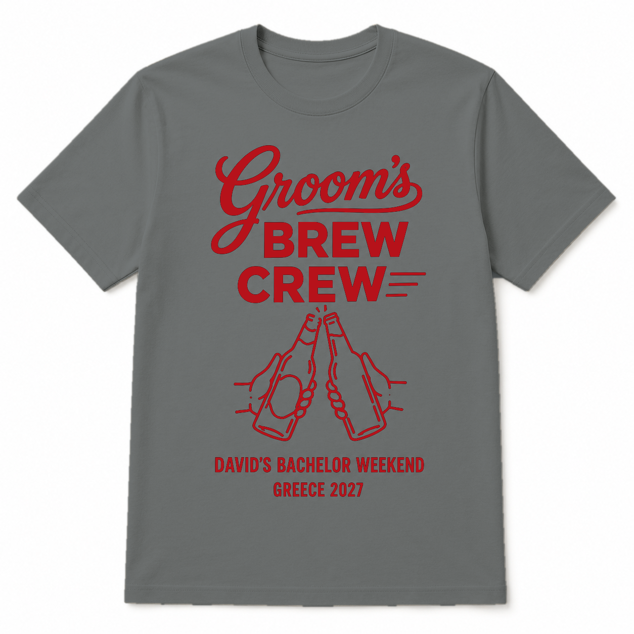 Groom´s Brew Crew Personalised Tshirt
