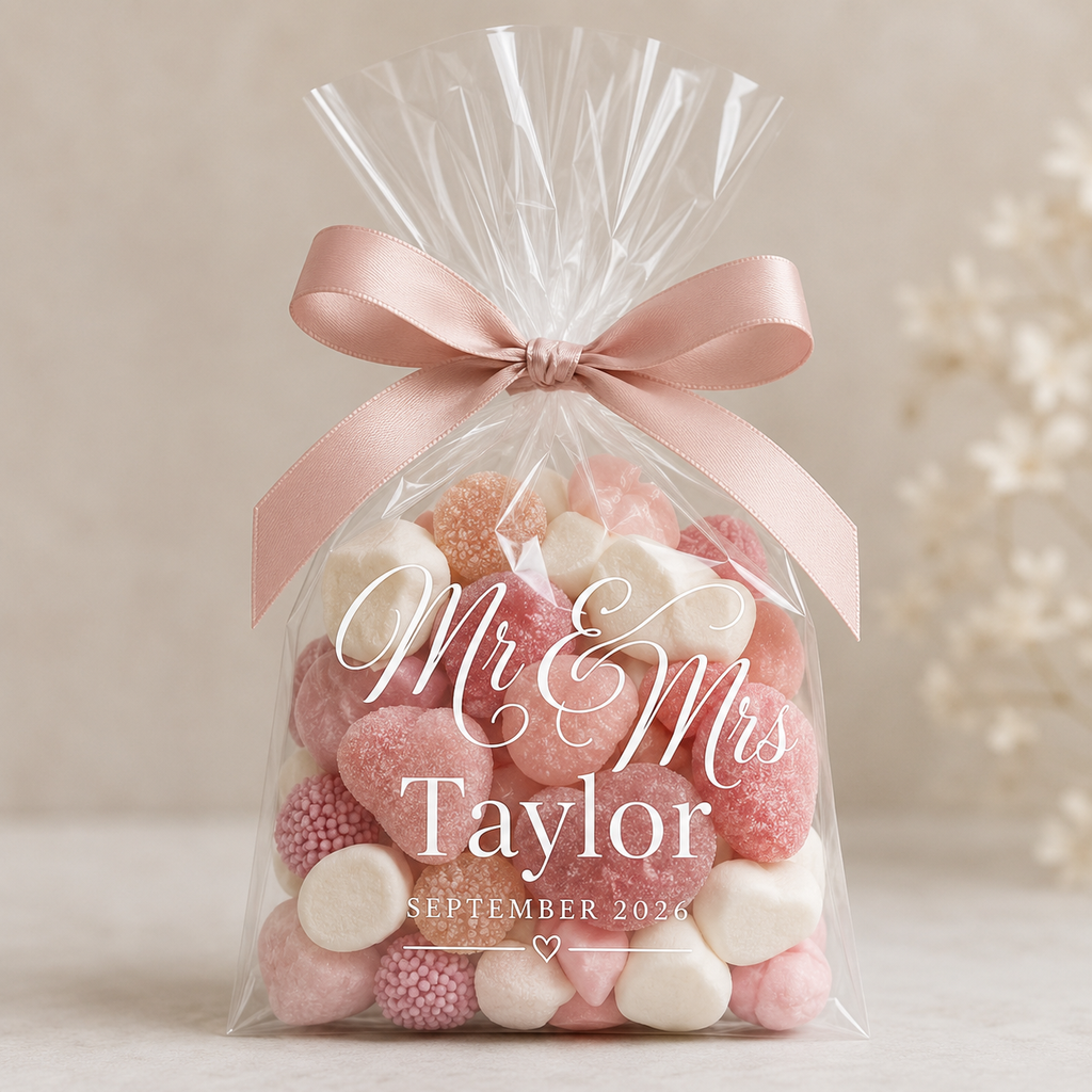 Wedding Personalised Cellophane bags