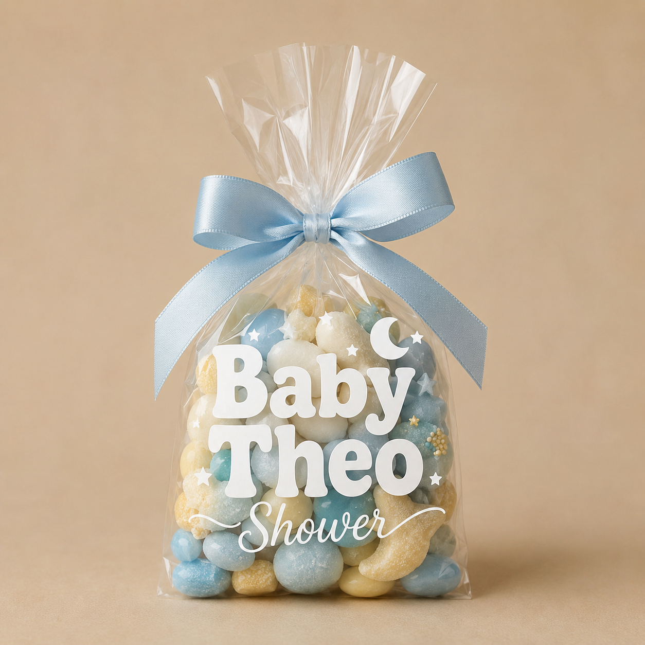 Personalised Cellophane Bags for Baby Shower