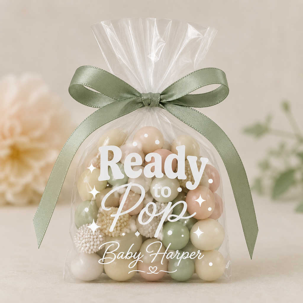 Personalised Cellophane Bags for Baby Shower
