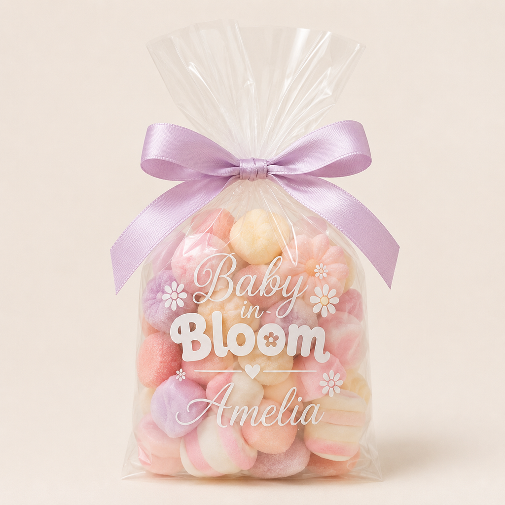 Personalised Cellophane Bags for Baby Shower