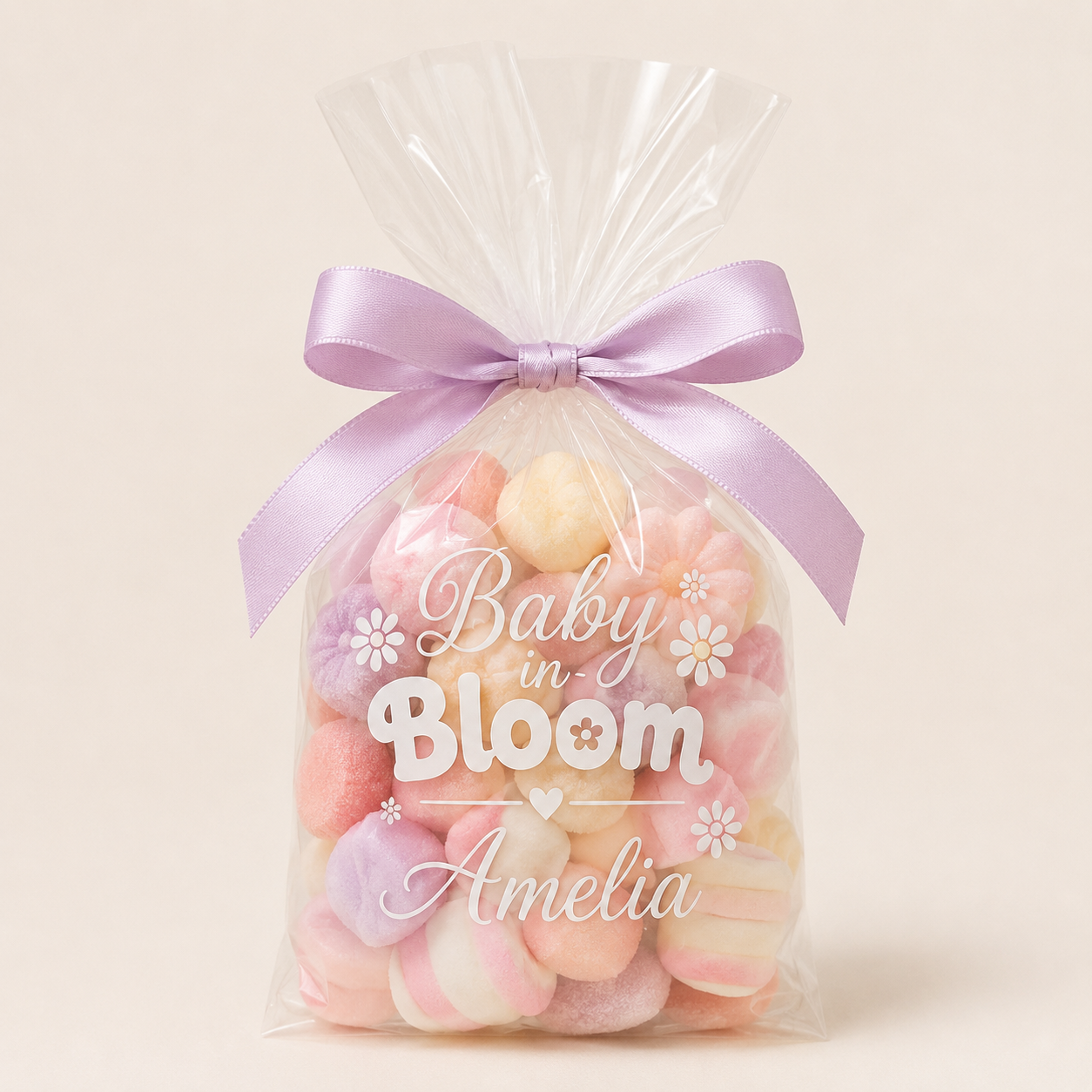 Personalised Cellophane Bags for Baby Shower