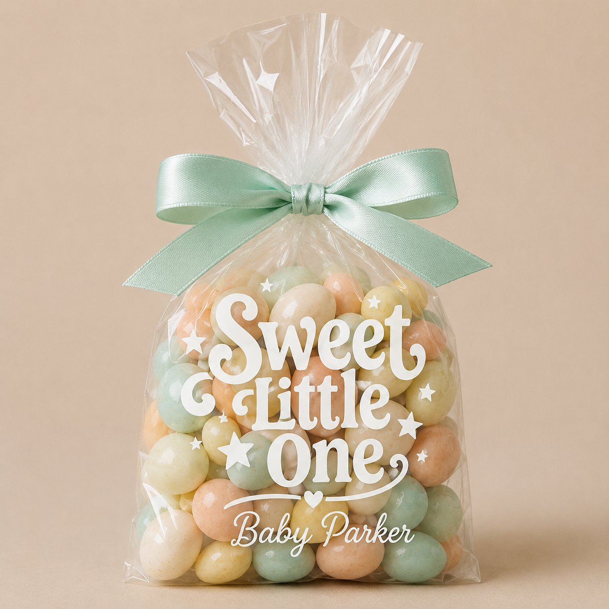 Personalised Cellophane Bags for Baby Shower