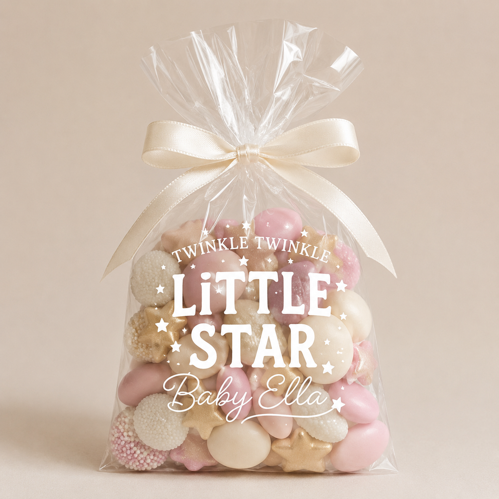 Personalised Cellophane Bags for Baby Shower