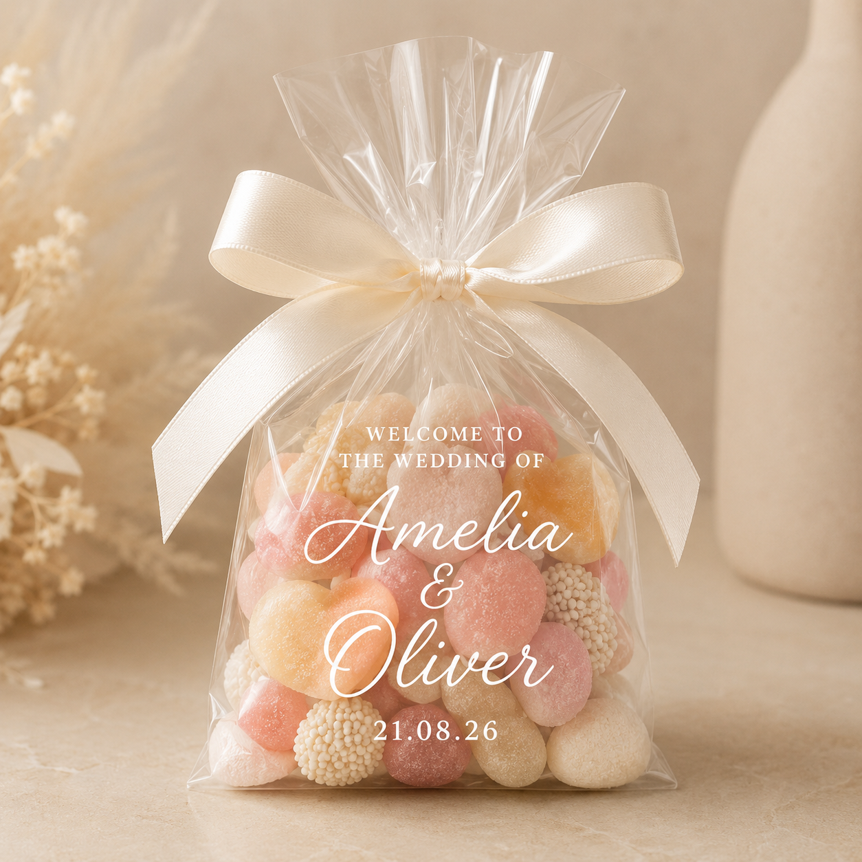 Wedding Personalised Cellophane bags