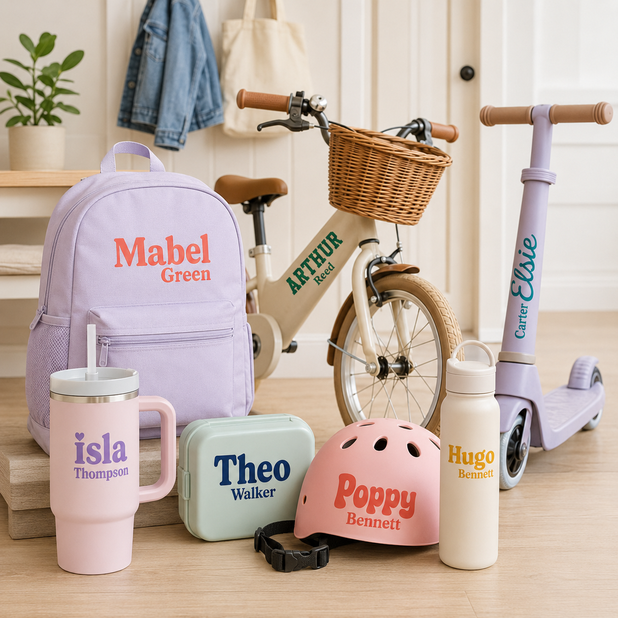 Personalised Name Stickers for School Accessories