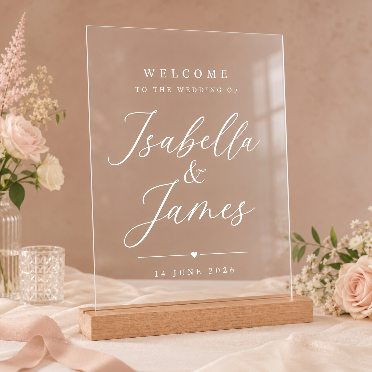 A5 Acrilic sign